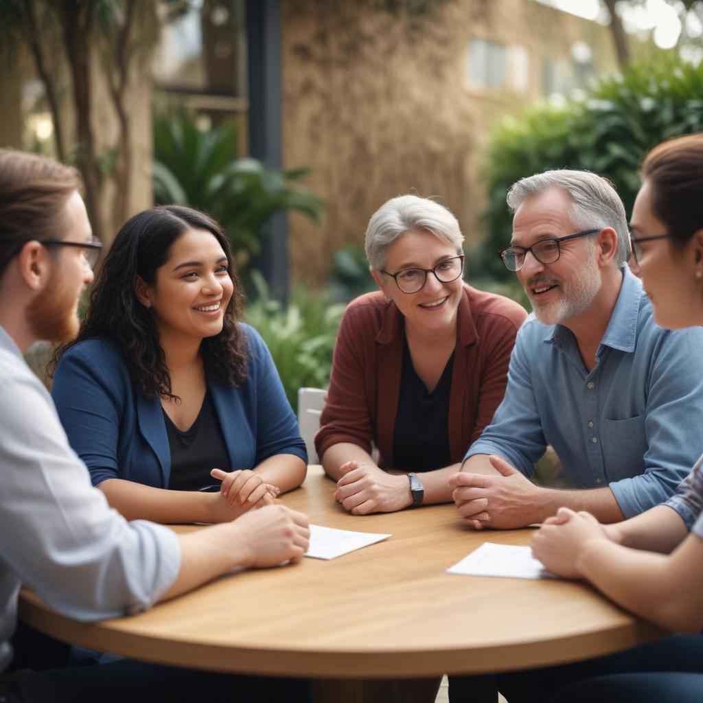 A group discussing NDIS support coordination strategies