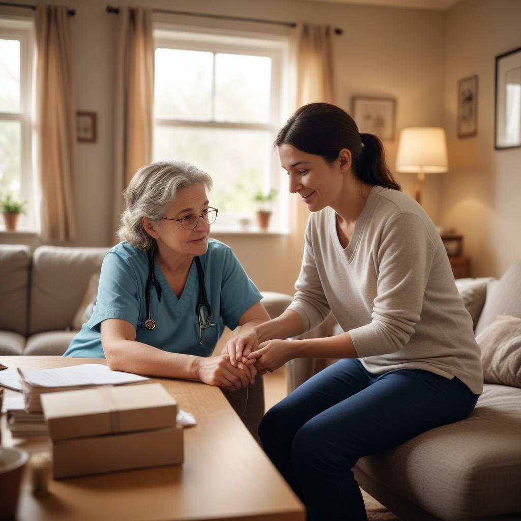 GNCS support worker assisting a client in a home setting