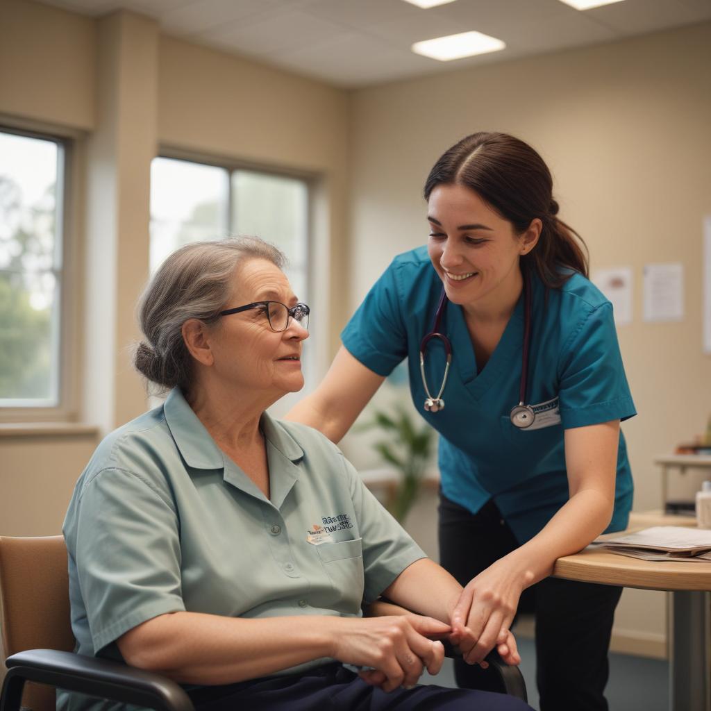 Support worker providing high-intensity care at GNCS Broadmeadows
