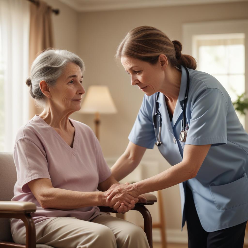Caregiver providing high-intensity support services to a client