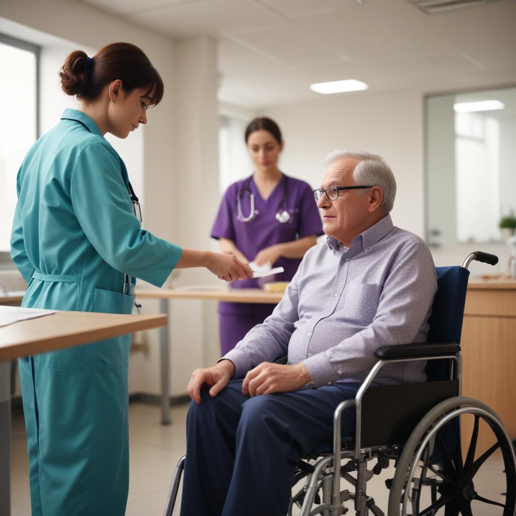 Healthcare professional offering clinical NDIS support