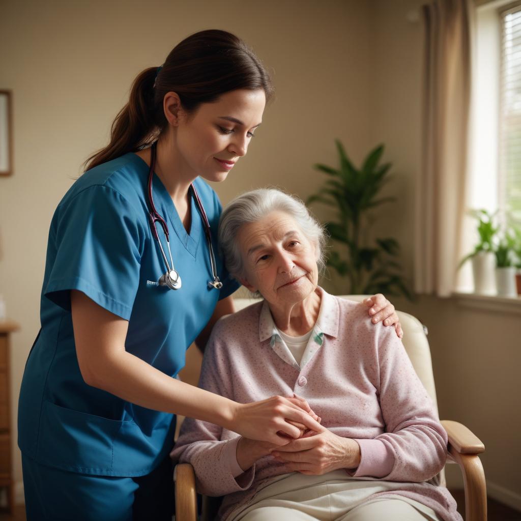 Community nurse in Melbourne providing wound care and medication support